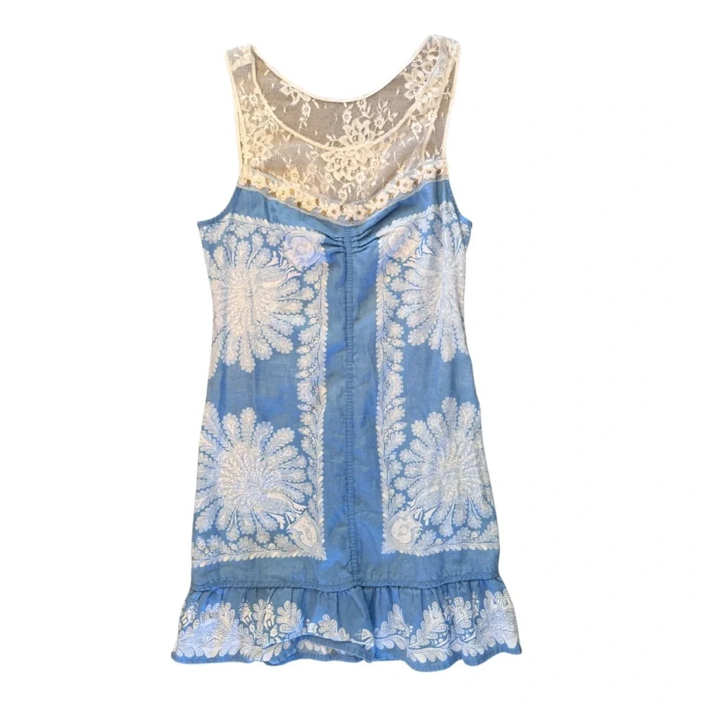 Free People Linen Blend Mini Dress